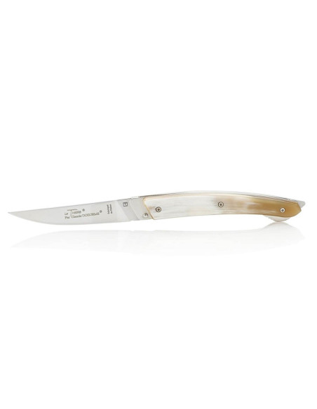 Le Thiers Verrou Claude Dozorme foldekniv 12 cm lyst hornhåndtag