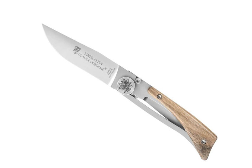 Claude Dozorme Coltello pieghevole alpino 10 cm manico in noce