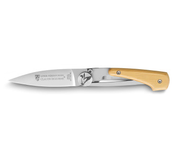 Claude Dozorme Périgourdin fällkniv 10cm buxbomshandtag