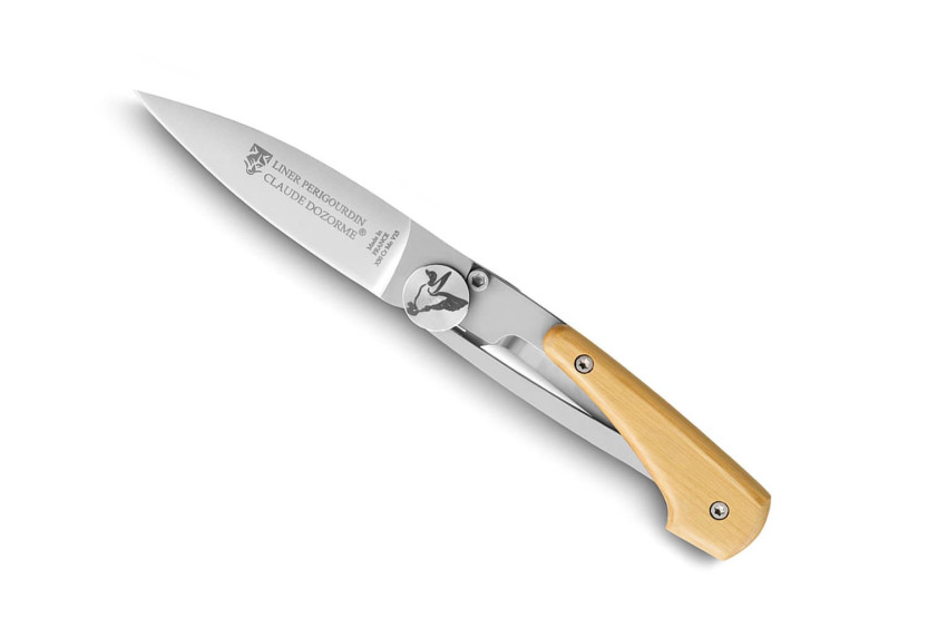 Claude Dozorme Périgourdin foldekniv 10 cm med skaft af buksbomtræ