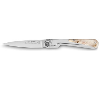 Faca dobrável Claude Dozorme Vendetta Cabo de chifre de carneiro de 11 cm