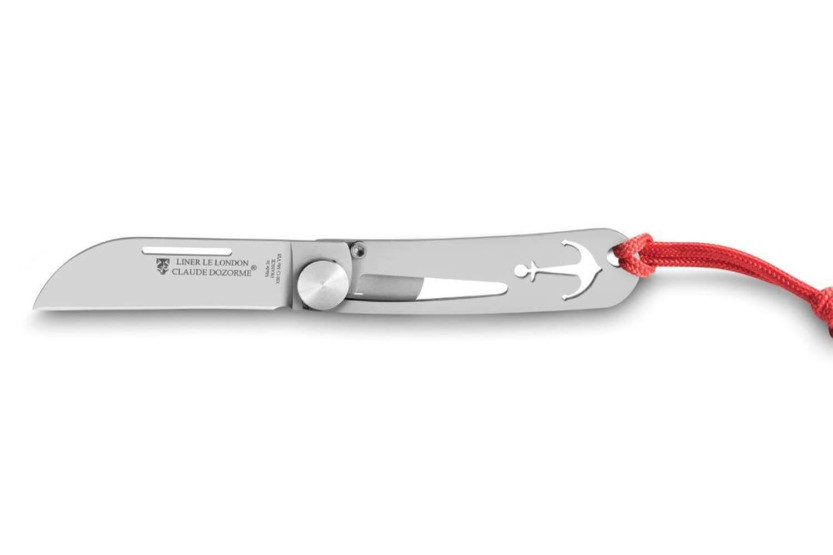 Faca dobrável London Liner Claude Dozorme Cabo de aço inoxidável de 11 cm