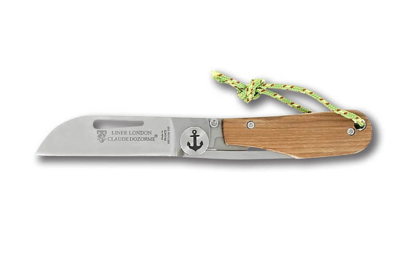 Liner London foldekniv Claude Dozorme 11 cm teakhåndtak