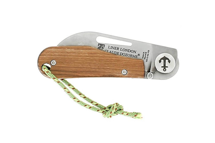 Liner London foldekniv Claude Dozorme 11 cm håndtag i teaktræ
