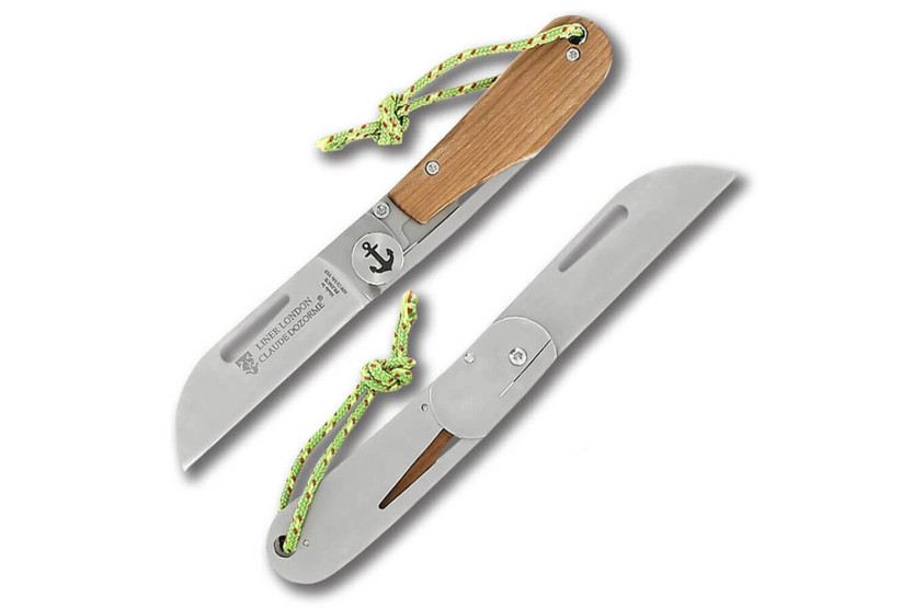 Liner London foldekniv Claude Dozorme 11 cm håndtag i teaktræ