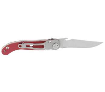Claude Dozorme Laguiole fällkniv 12cm rött aluminiumhandtag 2