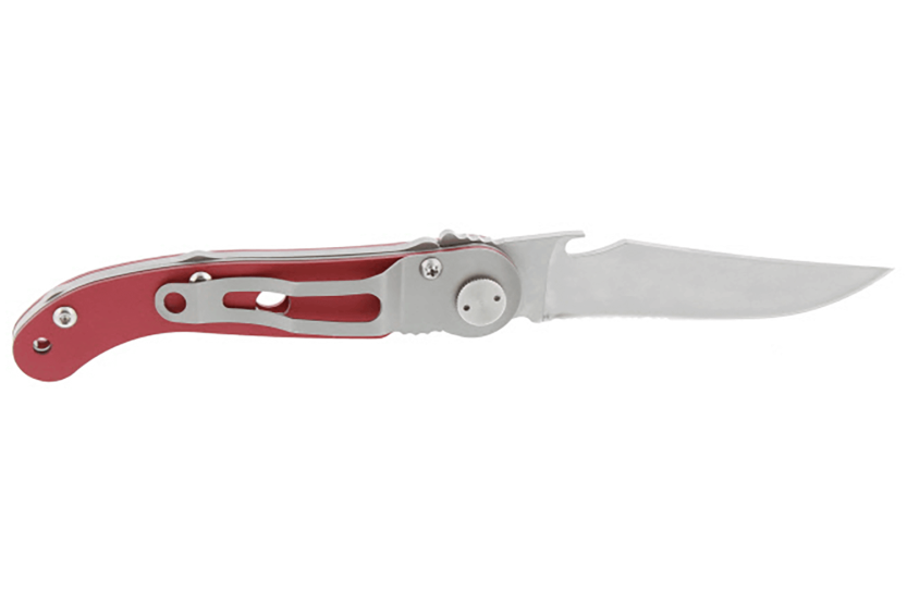 Claude Dozorme Laguiole foldekniv 12 cm med rødt aluminiumshåndtag