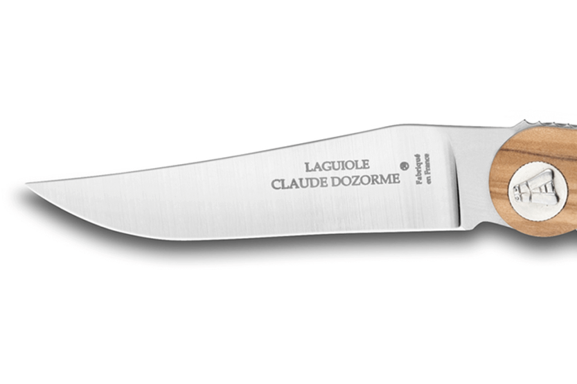 Claude Dozorme Laguiole navaja plegable 12cm mango de madera de olivo
