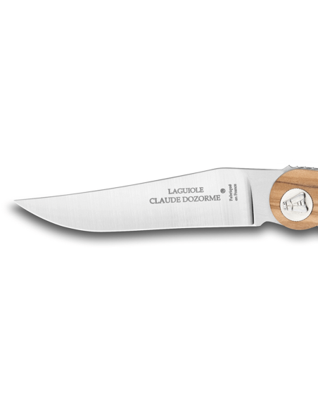 Claude Dozorme Laguiole taittoveitsi 12cm oliivipuinen kahva 12cm