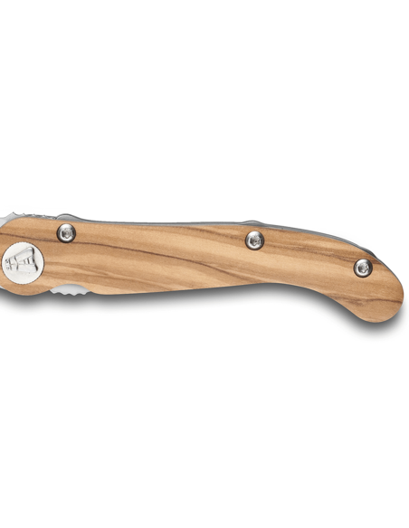 Claude Dozorme Laguiole taittoveitsi 12cm oliivipuinen kahva 12cm