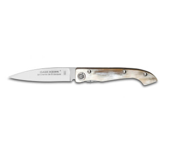 Klappmesser Compostela Voie du Puy Claude Dozorme Horngriff 12,5cm