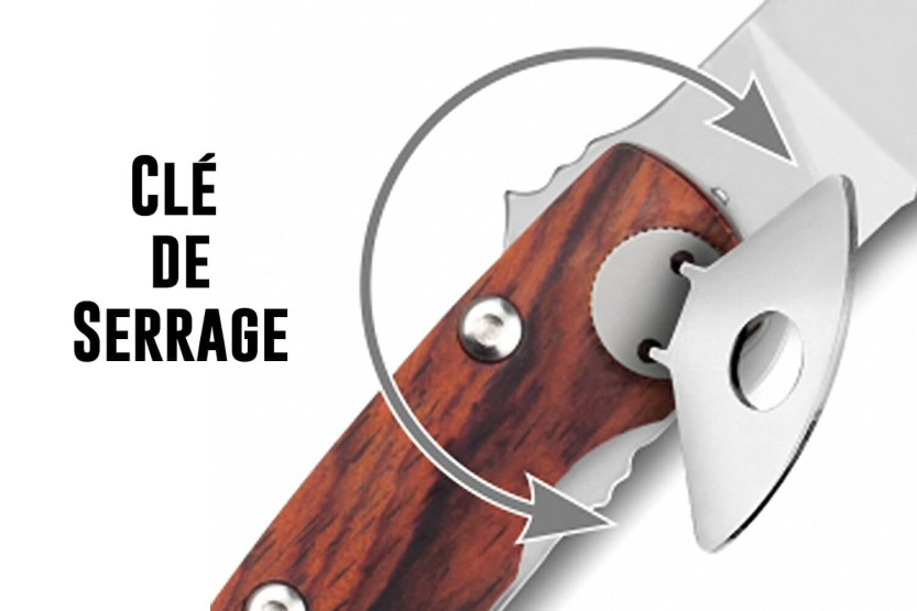 Claude Dozorme Voie du Puy Compostelle coltello pieghevole con manico in corno da 12,5 cm