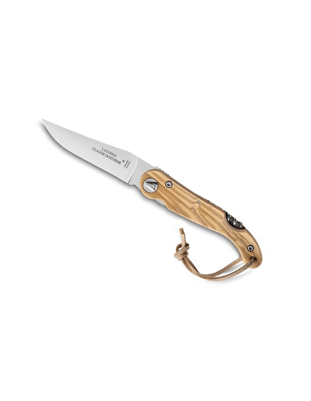 Navaja plegable Claude Dozorme Laguiole con mango de madera de olivo de 12 cm y sacacorchos