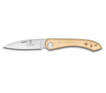 Claude Dozorme Capucin taittoveitsi Boxwood kahva Woodcock kaiverrus 12.5cm