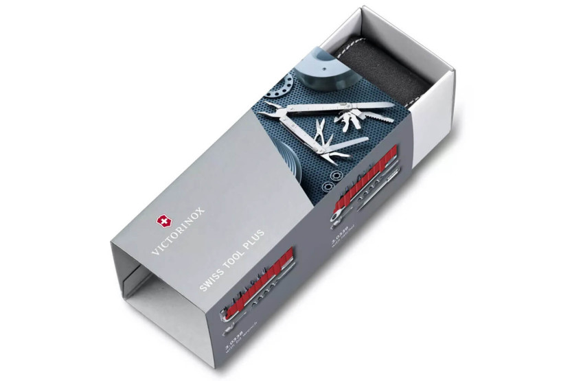 Victorinox Swisstool Plus 21-osainen pihti + nahkakotelo