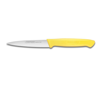 Faca de aparar Bargoin Creative Chef de 10 cm com cabo amarelo sobremoldado