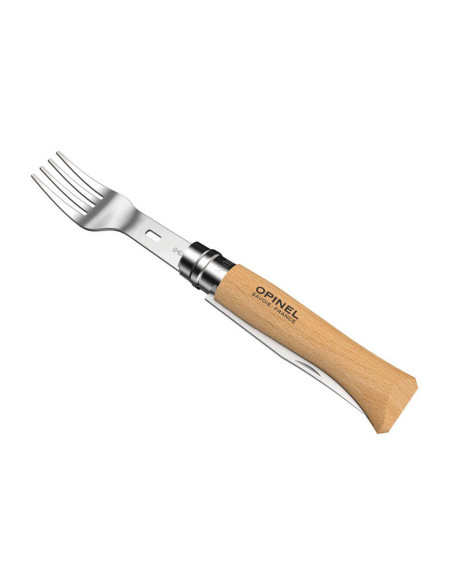 Opinel Picnic Plus setti, jossa N°8 veitsi, haarukka ja lusikka.