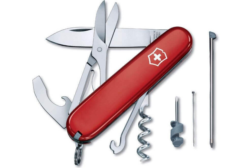 Victorinox schweizisk lommekniv 10 dele COMPACT rød