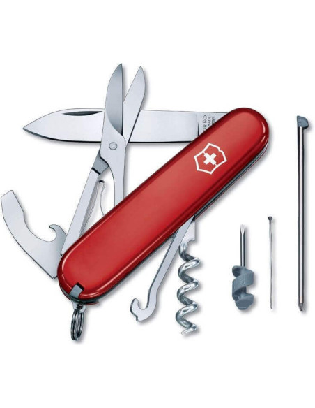 Victorinox schweizisk lommekniv 10 dele COMPACT rød