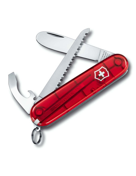 Victorinox 5 pezzi Coltello svizzero da tasca I miei primi 2 Manico rosso traslucido da 84 mm