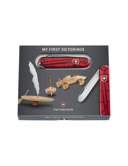Victorinox Il mio primo coltellino svizzero da 5 pezzi 2 Rosso traslucido