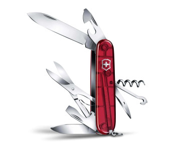 Victorinox Coltellino svizzero 10 pezzi CLIMBER Rosso traslucido 2