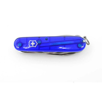 Victorinox Zwitsers zakmes 11 stuks HUNTSMAN doorschijnend blauw 2
