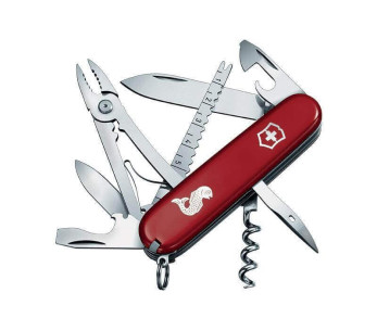 Victorinox schweizisk fickkniv 10 delar ANGLER röd