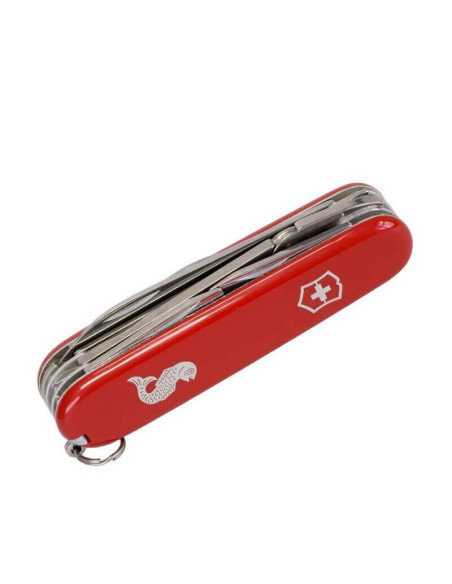 Victorinox schweizisk fickkniv 10 delar ANGLER röd