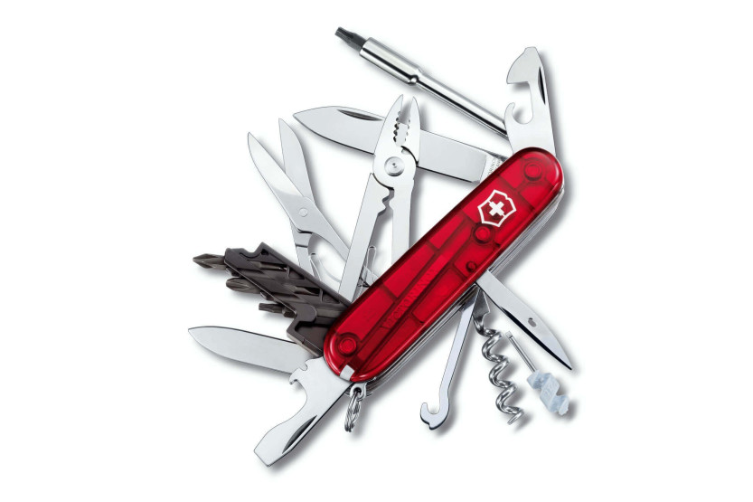 Victorinox Zwitsers zakmes Cyber Tool M doorschijnend rood 91mm 34 functies