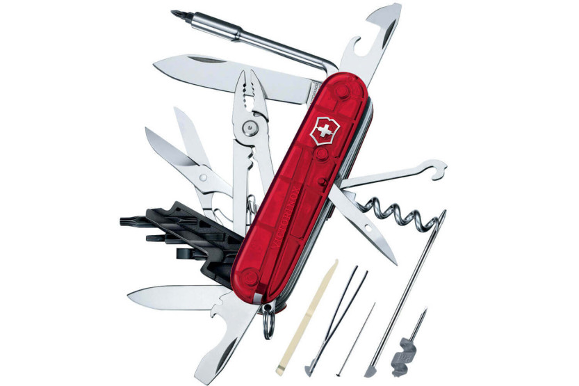 Victorinox Zwitsers zakmes Cyber Tool M doorschijnend rood 91mm 34 functies