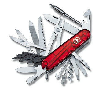 Victorinox sveitsisk lommekniv 23 deler CYBER TOOL 41 91 mm håndtak gjennomskinnelig rød