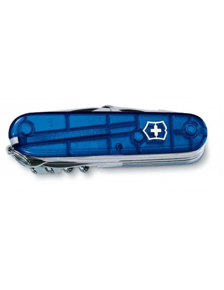 Victorinox Zwitsers zakmes 21 stuks SWISSCHAMP doorschijnend blauw