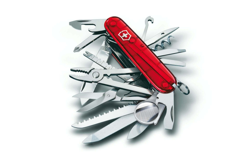 Navaja Suiza Victorinox 21 piezas SWISSCHAMP 91mm mango azul translúcido
