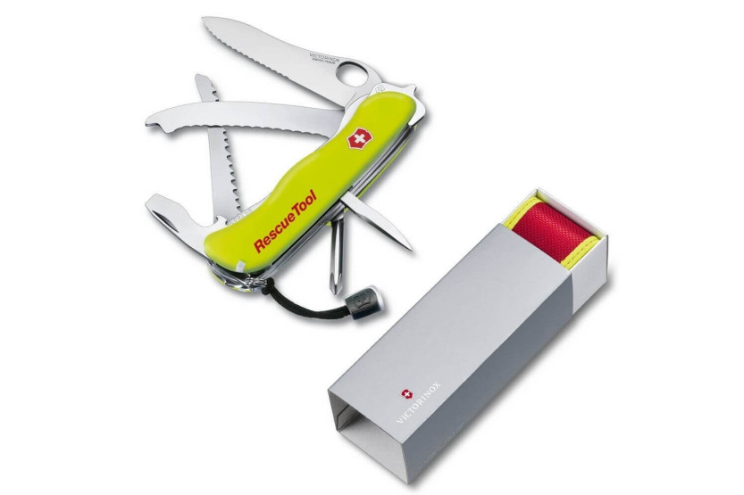 Navaja Suiza Victorinox Rescue Tool amarillo fluorescente 111mm 13 funciones + estuche