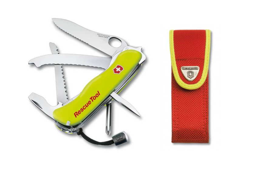 Victorinox Swiss Pocket Knife Rescue Tool fluorescerende gul 111 mm 13 funktioner + etui