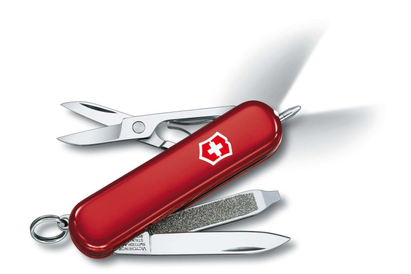 Victorinox Swiss Navaja de bolsillo de 5 piezas Signature lite Rojo