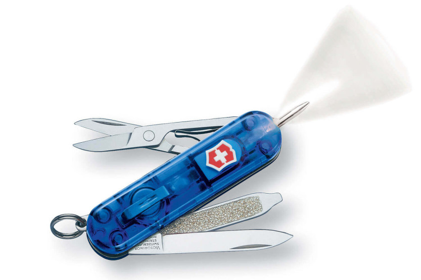 Schweizer Messer Victorinox Signature Lite transluzent blau 58mm 7 Funktionen