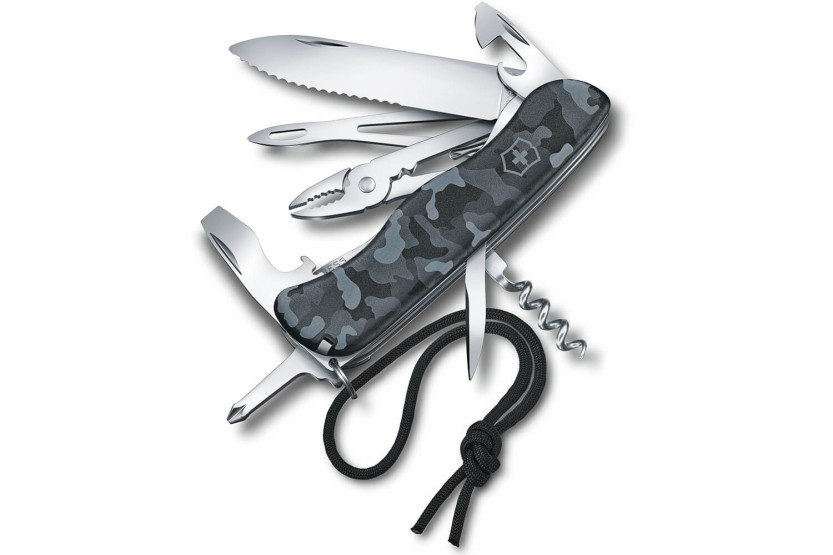 Victorinox Swiss Pocket Knife 10 pieces 111mm Skipper Camouflage navy 18 functions
