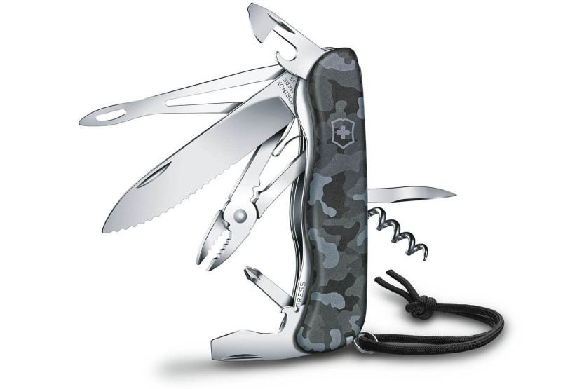 Victorinox Swiss Pocket Knife 10 pieces 111mm Skipper Camouflage navy 18 functions
