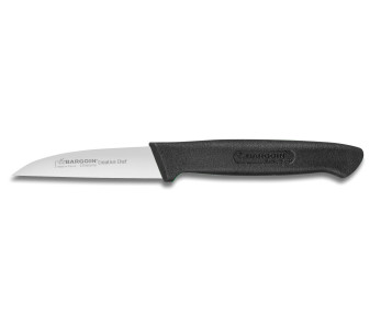 Bargoin Creative Chef kuorintaveitsi 8cm suora terä musta ylivalettu kahva