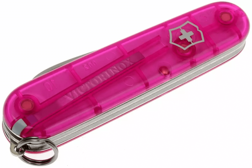 Victorinox My First Swiss Pocket Knife til børn lyserød gennemsigtig 84 mm 9 funktioner