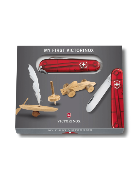 Navaja Suiza Victorinox para Niños My First rosa translúcida 84mm 9 funciones