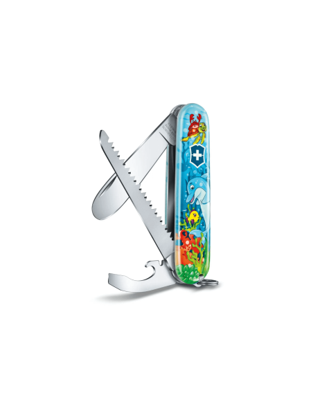Victorinox My First Swiss Army Knife voor kinderen diereneditie dolfijnmotief 84mm 9 functies