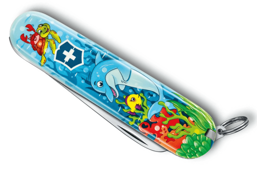 Victorinox My First schweizisk armékniv för barn djurutgåva delfinmotiv 84mm 9 funktioner