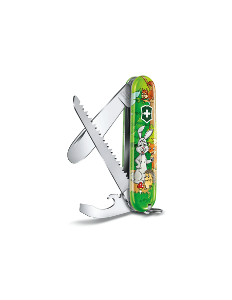 Schweizer Kindermesser My First Victorinox Tier-Edition Hasenmotiv 84mm 9 Funktionen