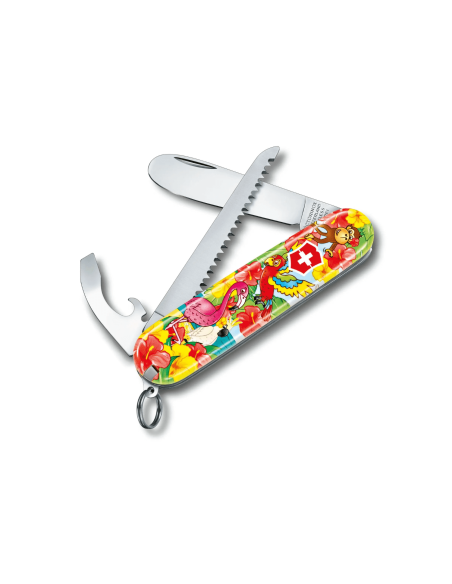 Victorinox My First schweizisk armékniv för barn djurutgåva papegojdesign 84mm 9 funktioner