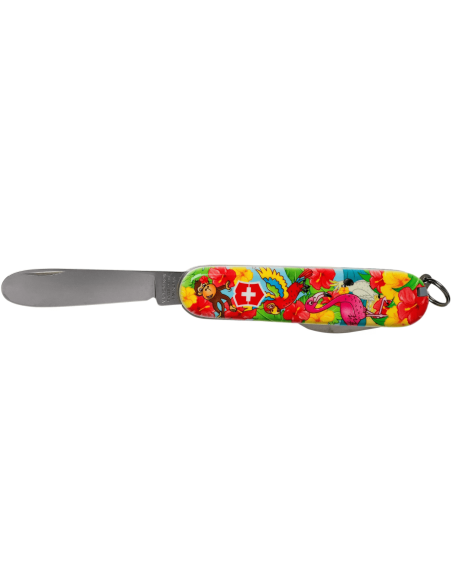 Schweizer Kindermesser My First Victorinox Tier-Edition Papageienmotiv 84mm 9 Funktionen