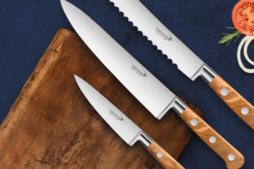 Faca de chef Ideal Sabatier DEG 20cm em madeira de oliveira