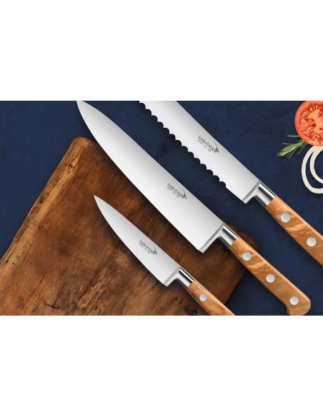 Ideal Sabatier DEG 20cm coltello da chef in legno d'ulivo